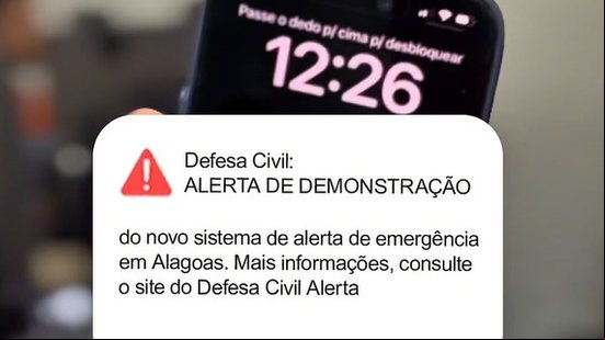 Imagem Neste sábado, todos dos celulares em Maceió vão receber mensagens teste da Defesa Civil