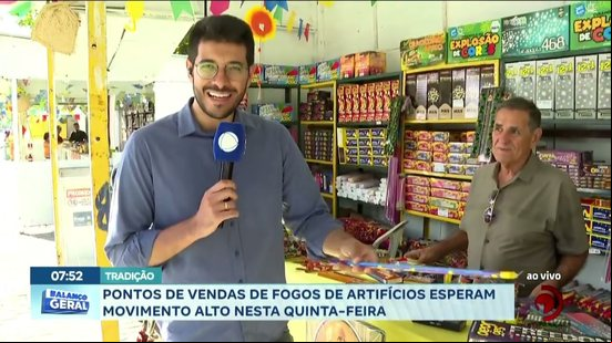 Tradição: Pontos de vendas de fogos de artifícios esperam movimento alto nesta quinta-feira
